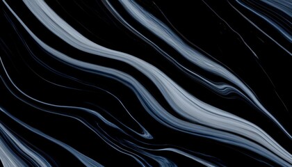 Elegant dynamic white lines flowing over a black background for design use