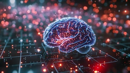 Poster - This Detailed illustration of a human brain created using computer-generated imagery.