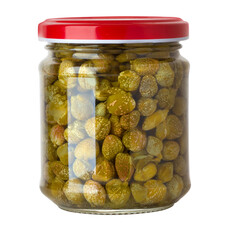 Poster - Full glass jar of pickled capers