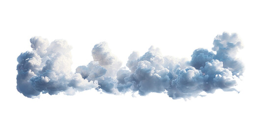 Fluffy Clouds on Transparent Background