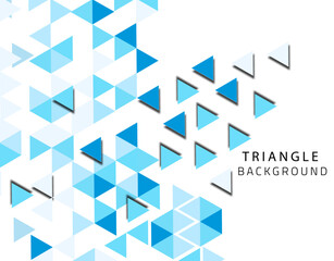 Wall Mural - Abstract geometric background with blue triangles