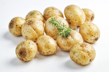 Sticker - Closeup of Baby Potatoes with Rosemary Sprig