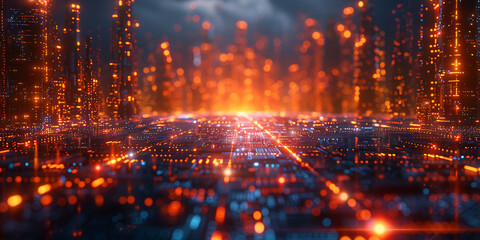 closeup of holographic infrastructure interfaces within the cloud showing detailed data streams and digital connections Macro Photography and RealTime Eye AF highlight the intricate digital precision