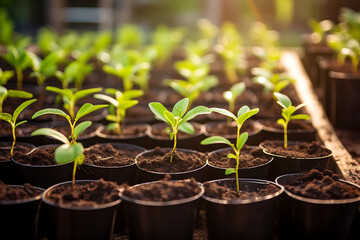 Wall Mural - Young green seedling illustrating concept of new life and eco-friendly beginning