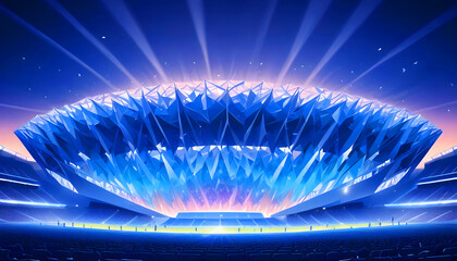 Wall Mural - Futuristic light stadium championship soccer football background 7