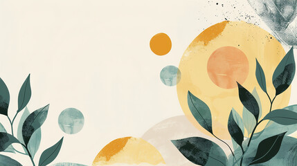 Wall Mural - abstract floral background