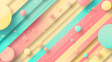 Wall Mural - Pastel candy color background, abstract , 2D flat illustration,