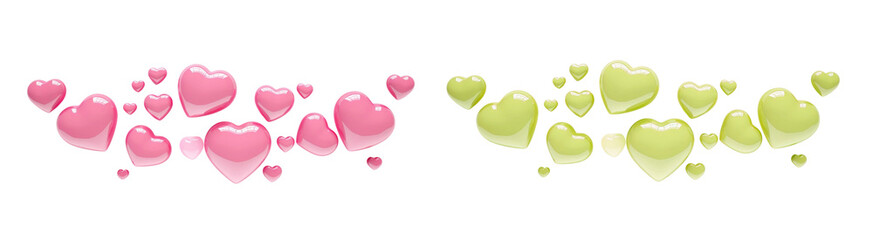 Wall Mural - 3d transparent glass png element set on transparent background