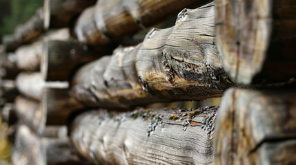 close up of old wooden fence