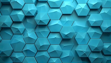 Wall Mural - A blue background with hexagonal patterns
