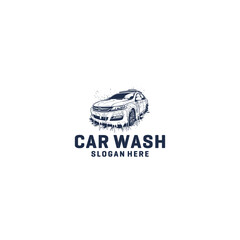 Canvas Print - Car wash logo vector illustration