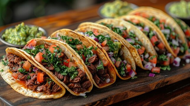 Mexican cuisine, delicious tacos