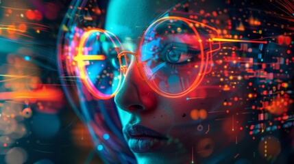 a visionary technology developer at eye-level