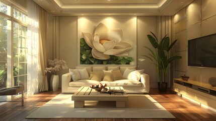 Wall Mural - Living room