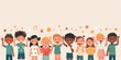 © Kamonwan - Group of happy children. Vector illustration in flat style