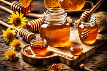 jar of honey dipper