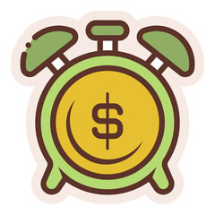 Sticker - time is money icon