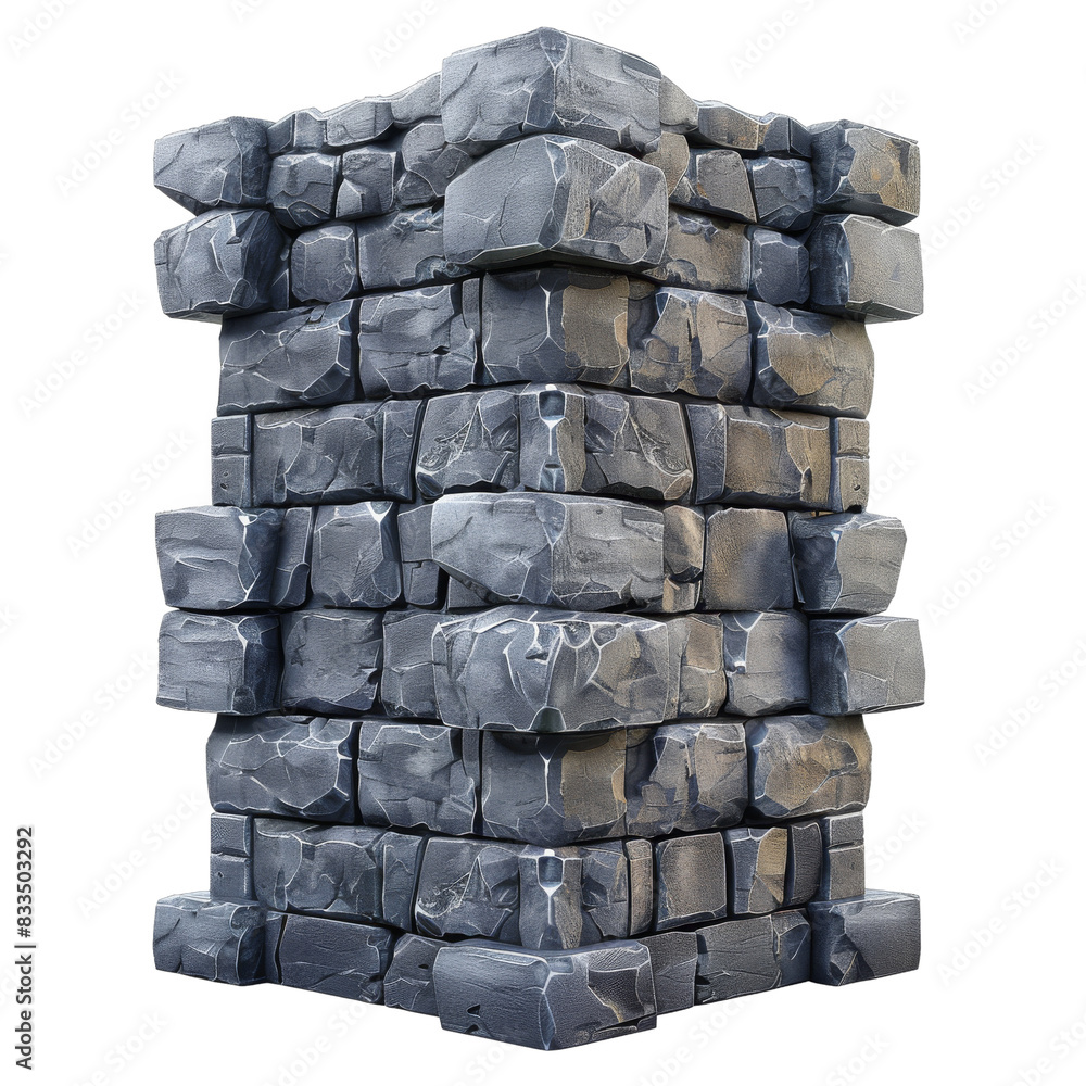 [Transparent Background PNG]Stylized Stone Pillar on transparent ...