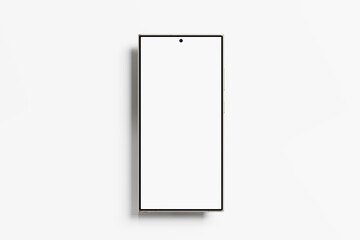 Galaxy S24 Ultra White Blank 3D Rendering Device Mockup