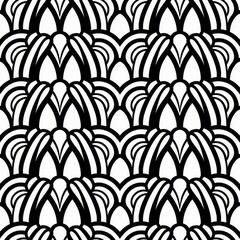 Wall Mural - Elegant Black and White Geometric Pattern Design