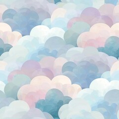 Wall Mural - abstract pastel colored bubble shapes background
