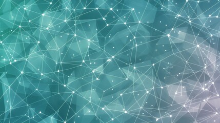 Wall Mural - abstract digital network connections on blue background