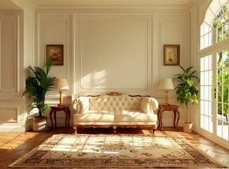 Wall Mural - Bright and Airy Living Room