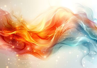 Poster - Abstract colorful wave background