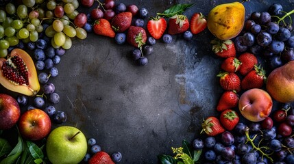 Wall Mural - A Vibrant Assorted Fresh Fruit Arrangement