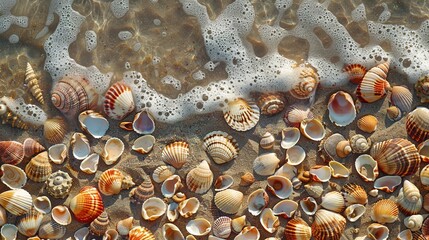 seashell scattered