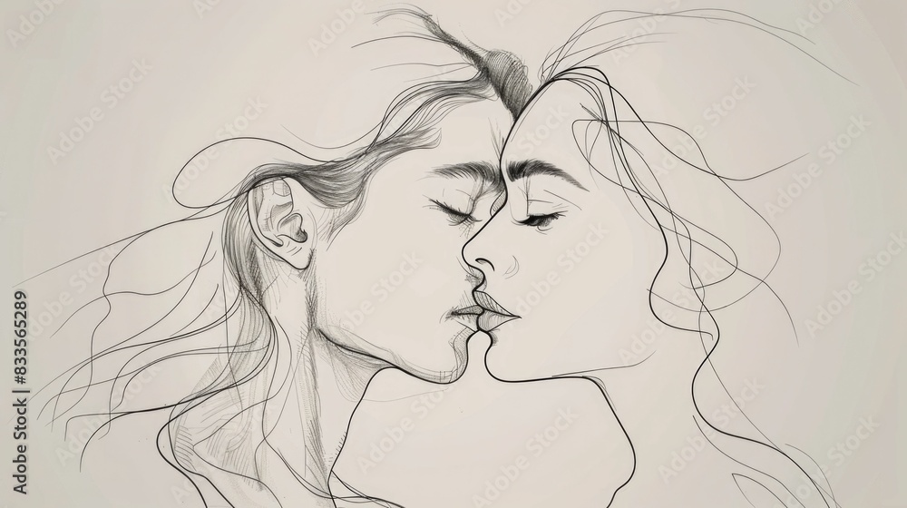 Elegant Couple s Embrace A Minimalist Portrait of Love and Connection ...