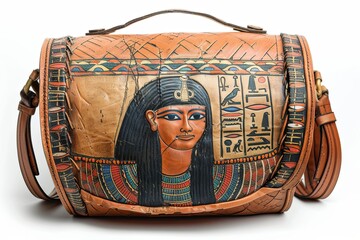 Wall Mural - Ancient egypt hieroglyphs woman luxury bag