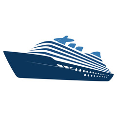 Sticker - Ocean cruise ship simple design for sea travel