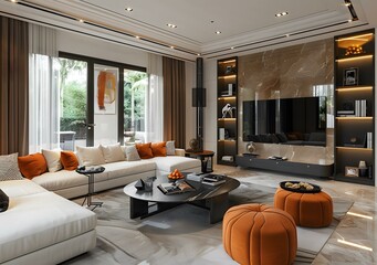 Wall Mural - Modern minimalist living room