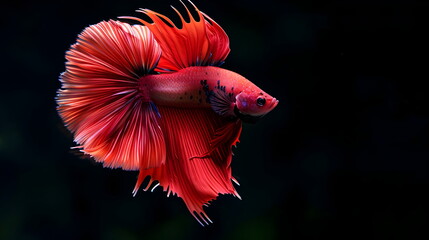 Betta fish halfmoon in different color tone and style from Thailand, the Siamese fighting fish, betta splendens