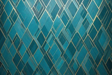 Canvas Print - blue glass wall