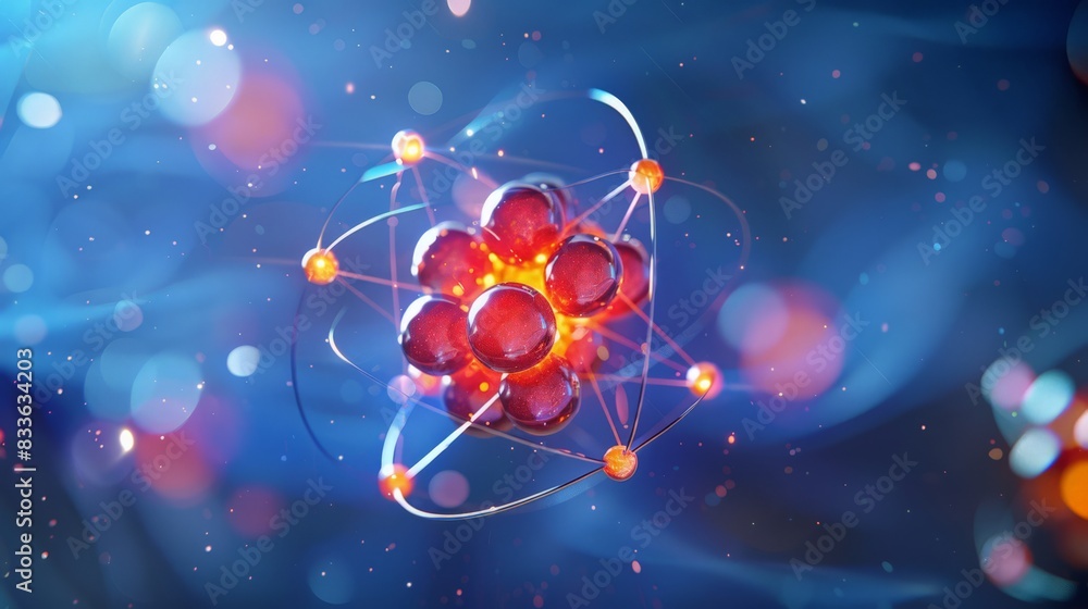 Cobalt atom: Show the cobalt atom with its 27 protons, 32 neutrons, and ...
