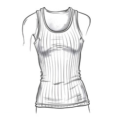 Wall Mural - modern and stylish tank top, clothing design