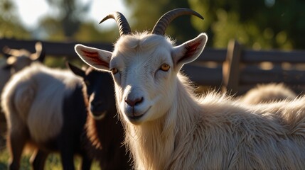 closeup group of goat in farm for Eid al-Adha