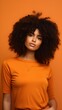 © candramawa - Smiling afro girl with gorgeous curly hair and healthy skin