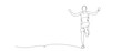© Afandi - Athlete's run in the competition. Athlete icon in line art style. Athlete icon in line art style for background.