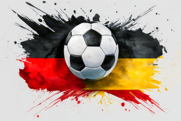 Wall Mural - european football championship, germany as home nasional banner illustration 