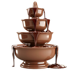 Chocolate Fountain, Isolated on a Transparent Background, Graphic Resource