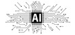 © MarkRademaker - Artificial intelligence AI pictogram. Technology related to artificial intelligence, computers and systems that are intelligent, graphic of robot. Vector ai generated logo or symbol. Tech icon