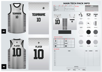 Poster - basketball jersey sublimation template