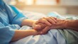 © pkproject - Compassionate Hospice Nurse Providing End-of-Life Support with Warm Lighting