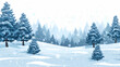 © ak159715 - Winter landscape with white pine trees on snow vector image