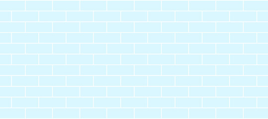 Poster - Blue and white brick wall background