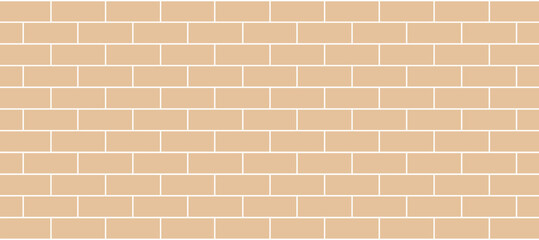 Poster - Brown and white brick wall background