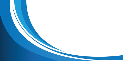 Wall Mural - minimal blue abstract banner background vector. abstract blue curve background, business concept